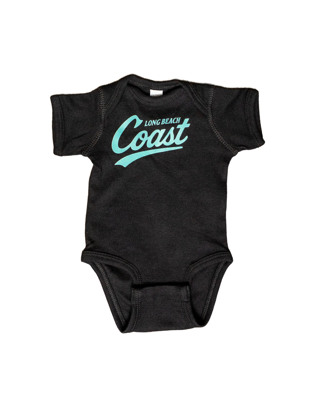 Long Beach Coast Logo Black Baby Onesie