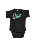 Long Beach Coast Logo Black Baby Onesie