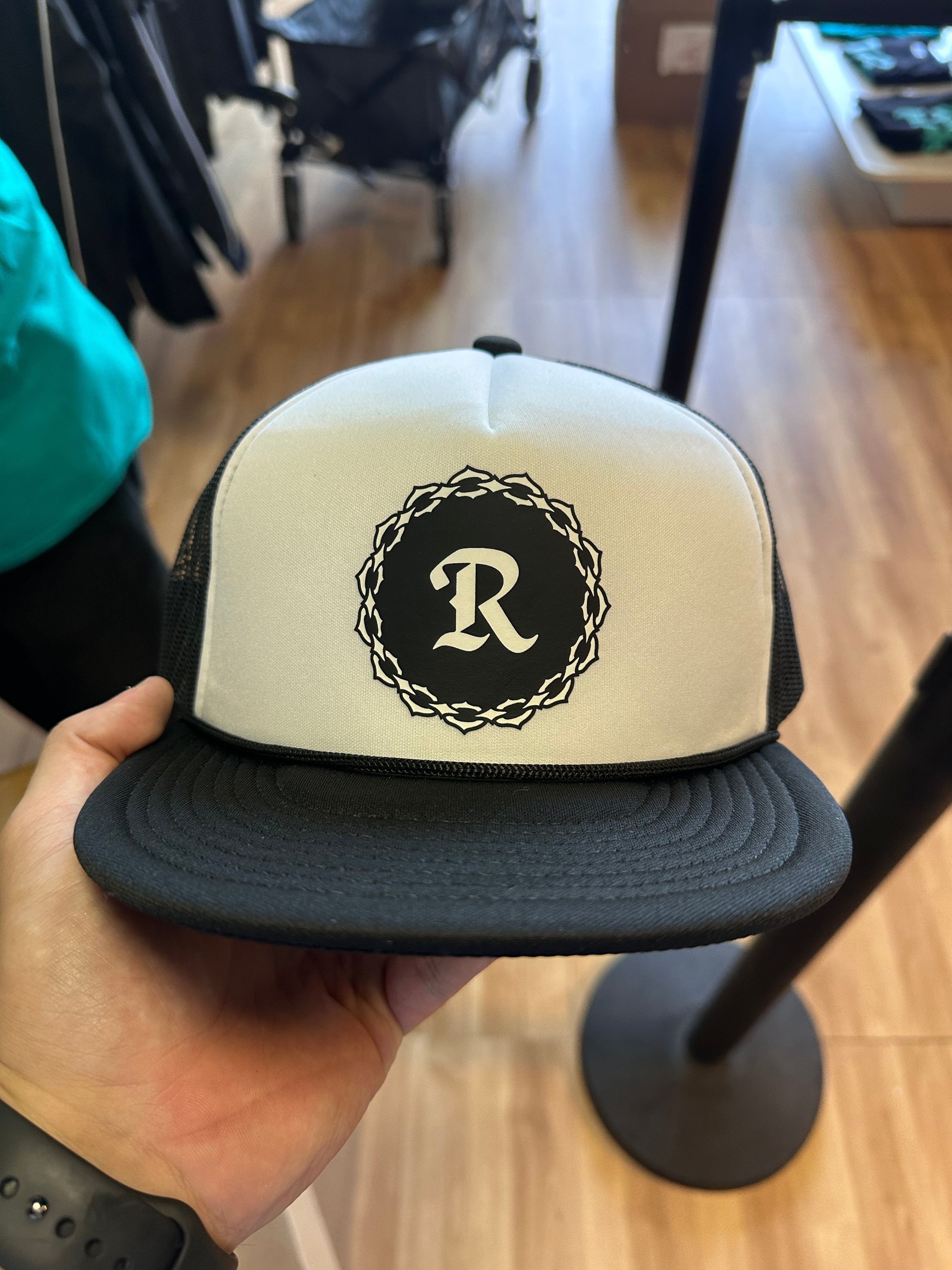Long Beach Regulators R Patch White & Black Foam Trucker Snapback Hat