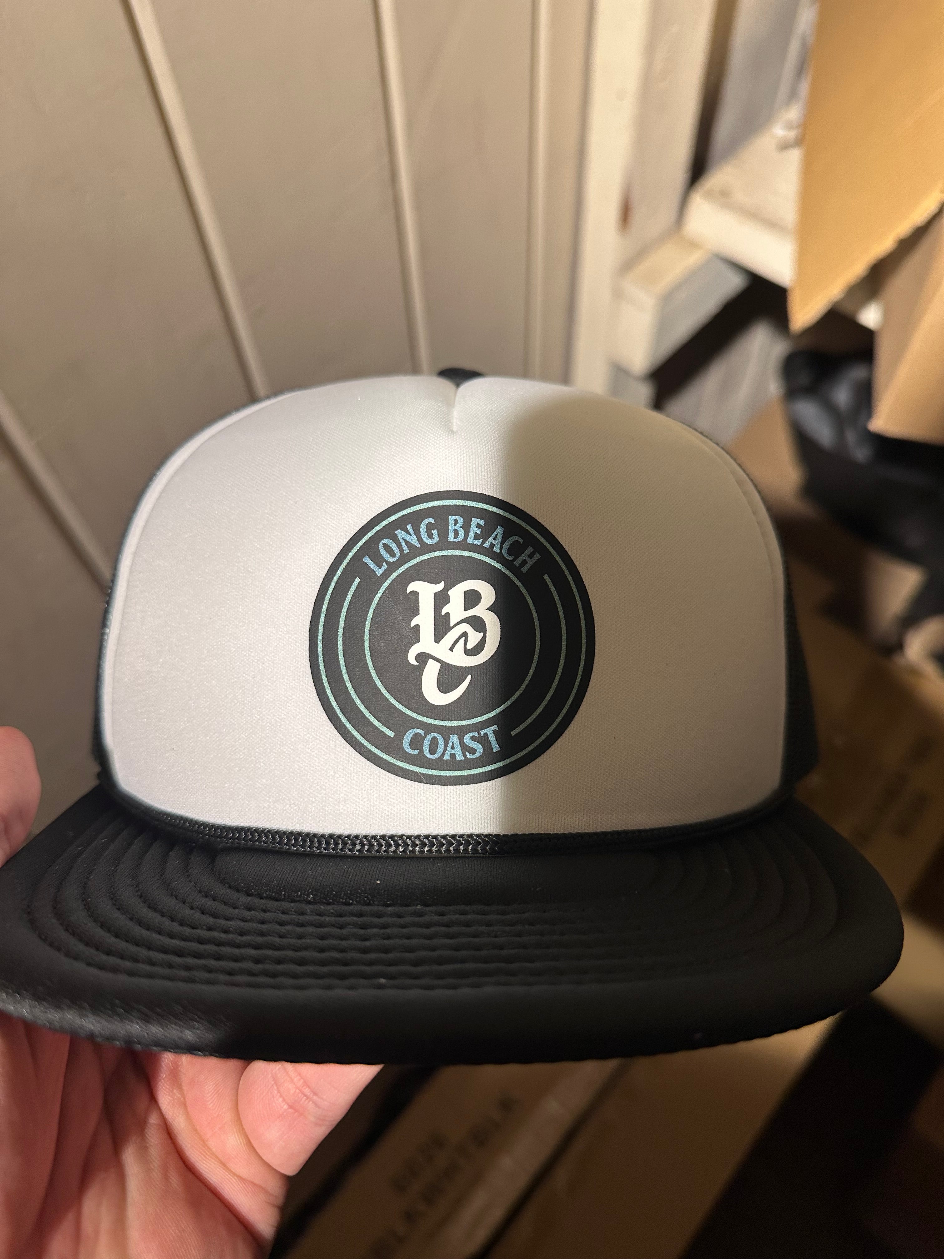 LBC Patch White & Teal Foam Trucker Snapback Hat
