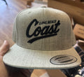 Coast Script Heather Grey Snapback Hat