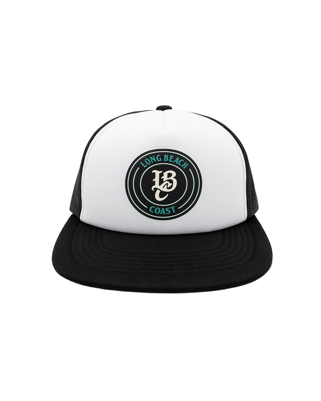 Kids LBC Patch White & Black Foam Trucker Curved Bill Snapback