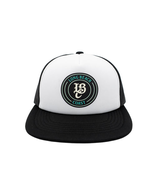 Kids LBC Patch White & Black Foam Trucker Curved Bill Snapback