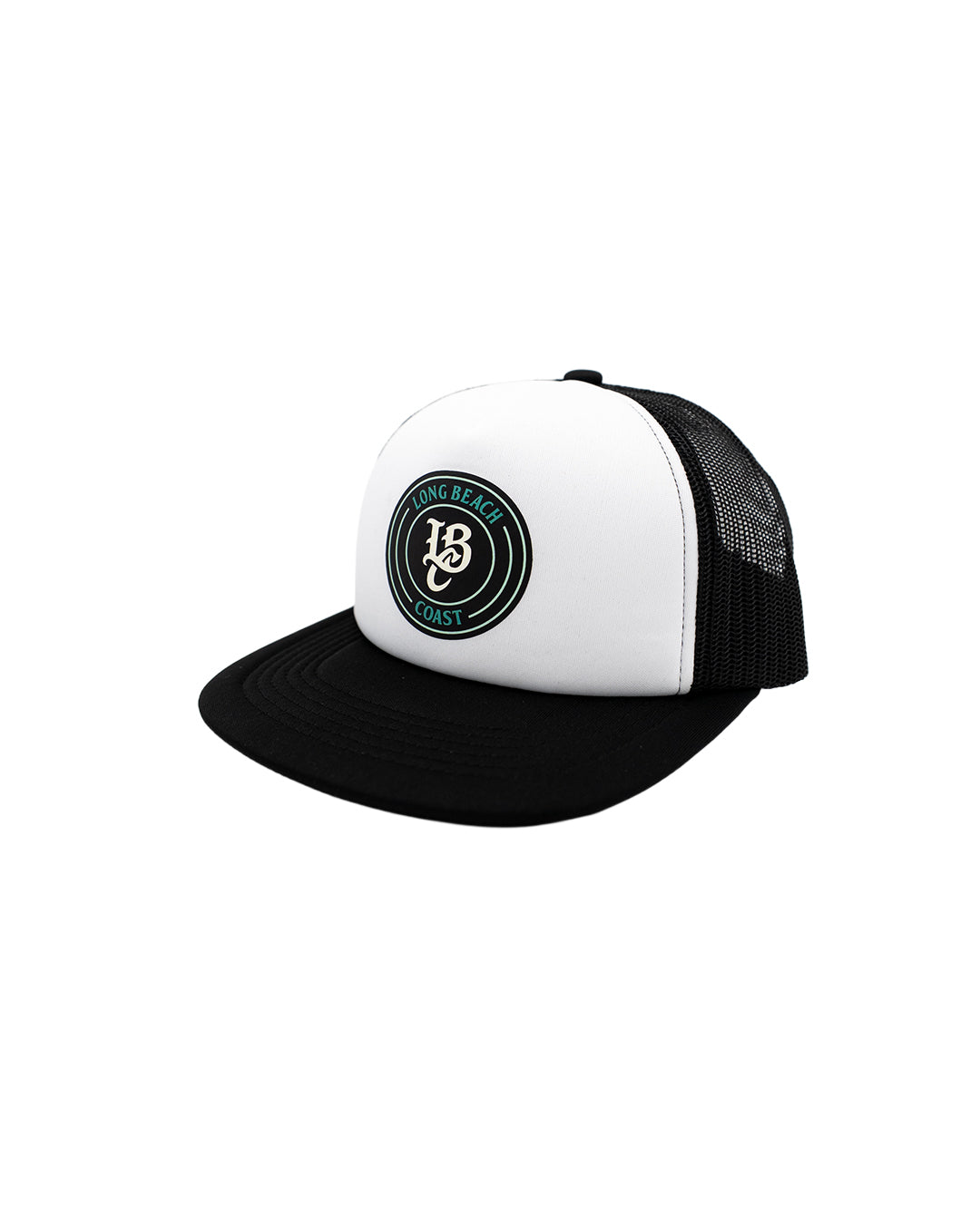 Kids LBC Patch White & Black Foam Trucker Curved Bill Snapback