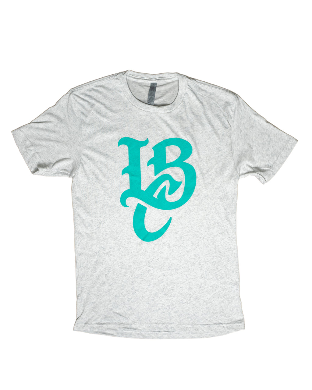 LBC Logo Adult Heather White Tri-Blend T-shirt