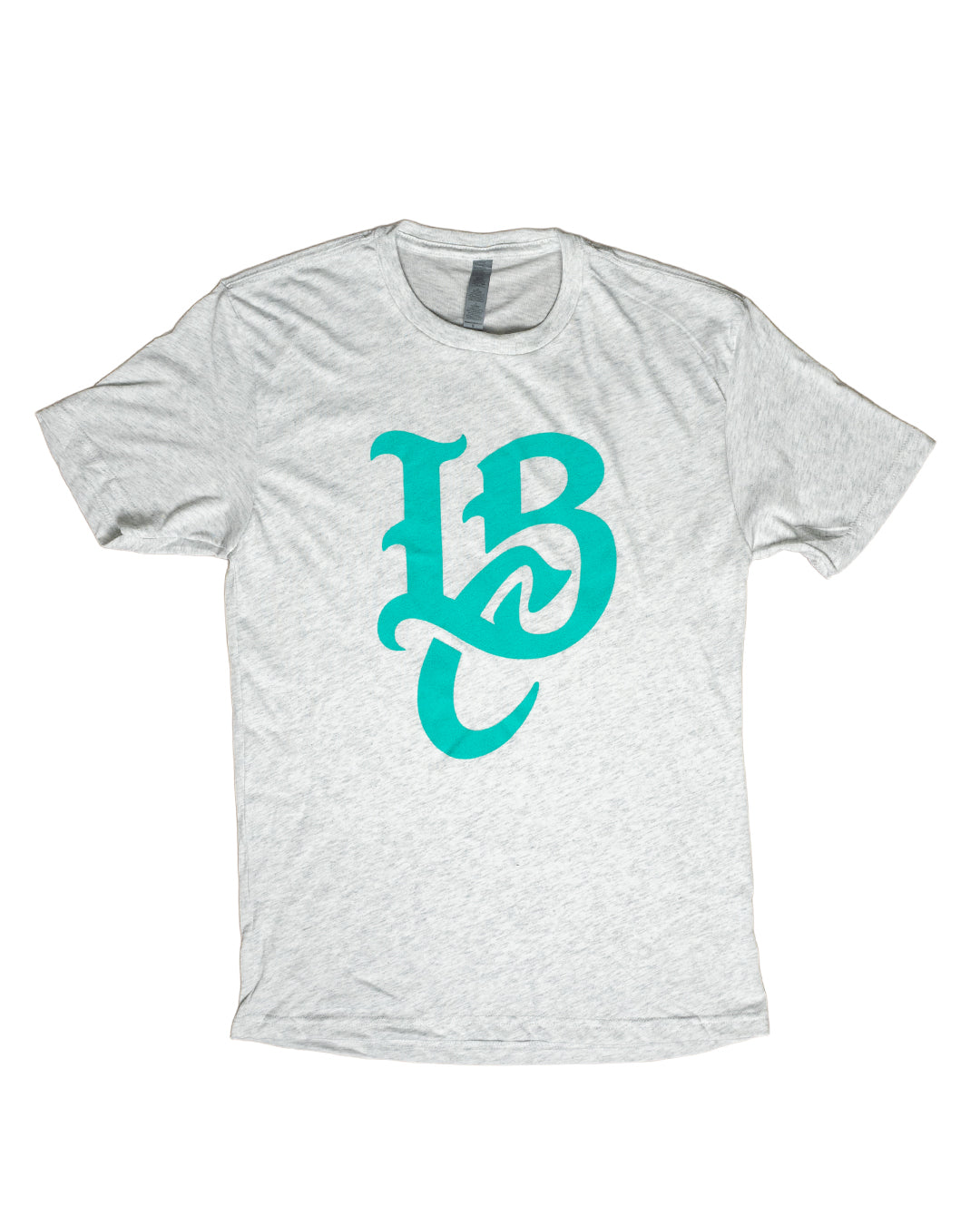 LBC Logo Adult Heather White Tri-Blend T-shirt