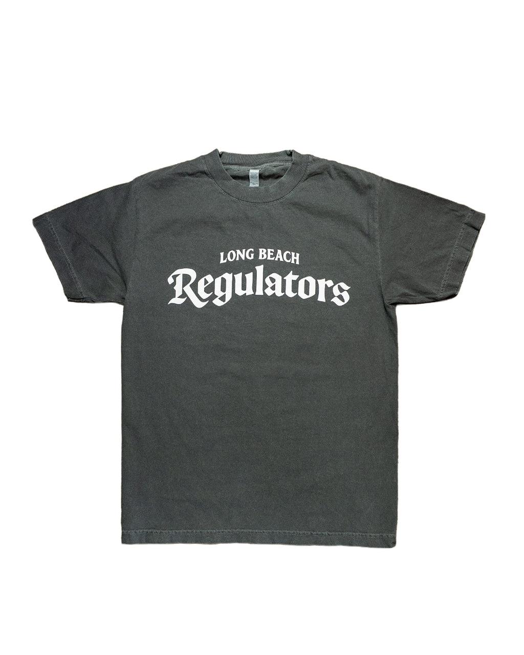 Long Beach Regulators Logo Adult Vintage Black T-shirt