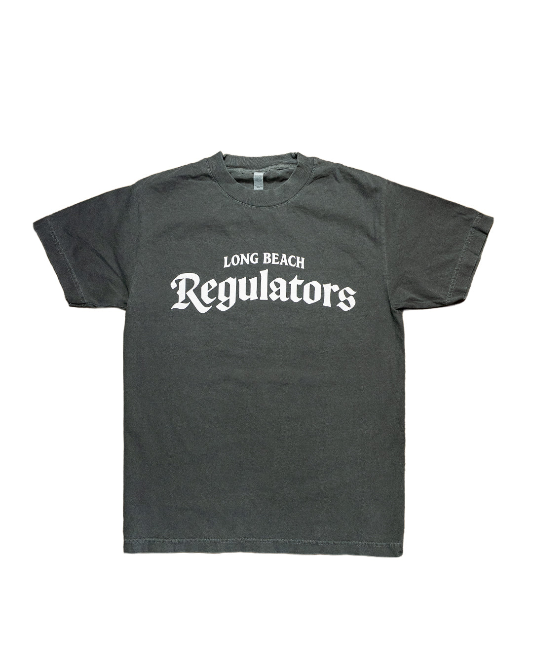 Long Beach Regulators Logo Adult Vintage Black T-shirt