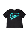 Long Beach Coast Logo Women's Black Boxy T-Shirt