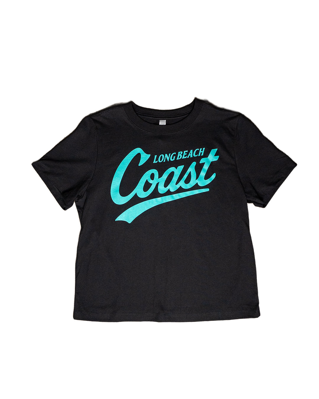 Long Beach Coast Logo Women's Black Boxy T-Shirt