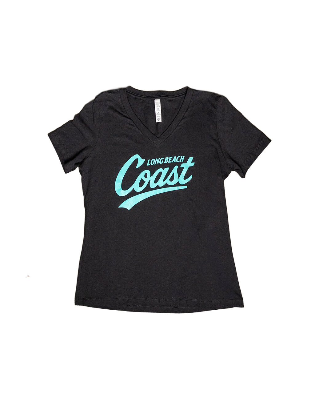 Long Beach Coast Logo Women's Black V-Neck T-Shirt