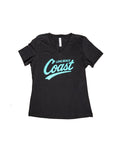 Long Beach Coast Logo Women's Black V-Neck T-Shirt